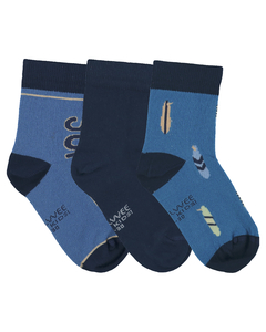 Kit 03 Meias Cano Curto Estampada Malwee
