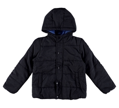JAQUETA INFANTIL MENINO PUFFER COM CAPUZ EM TAFETÁ MALWEE KIDS PRETO