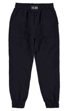 CALÇA INFANTIL MENINA JOGGER EM MOLETINHO MALWEE KIDS PRETO