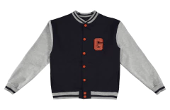 JAQUETA INFANTIL UNISSEX BOMBER EM MOLETOM FLANELADO MALWEE KIDS PRETO