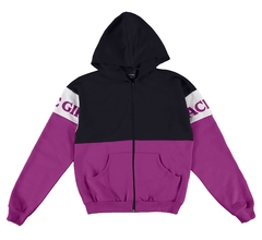 JAQUETA INFANTIL MENINA AMPLA EM MOLETOM FLANELADO MALWEE KIDS PRETO