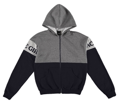JAQUETA INFANTIL MENINA AMPLA EM MOLETOM FLANELADO MALWEE KIDS CINZA