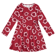 VESTIDO INFANTIL AMARRAÇÃO LATERAL EM ALGODÃO MALWEE KIDS