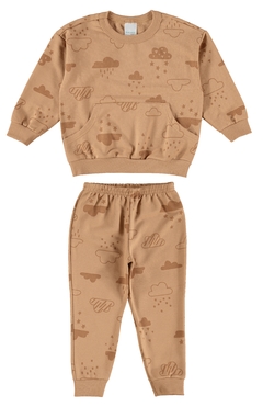 CONJUNTO INFANTIL UNISSEX BOLSO CANGURU EM MOLETOM MALWEE KIDS - comprar online
