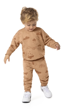 CONJUNTO INFANTIL UNISSEX BOLSO CANGURU EM MOLETOM MALWEE KIDS