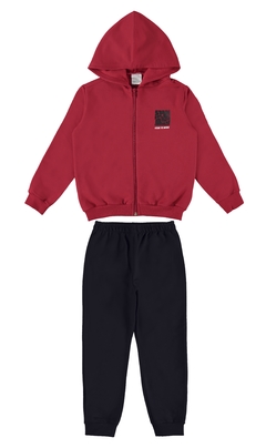 CONJUNTO INFANTIL MENINO CAPUZ EM MOLETOM FLANELADO MALWEE KIDS