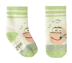 MEIA INFANTIL UNISSEX ESTAMPADA CANO CURTO MALWEE KIDS VERDE