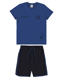 CONJUNTO INFANTIL MENINO ESTAMPA LETTERING EM ALGODÃO MALWEE KIDS - comprar online