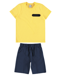 CONJUNTO INFANTIL MENINO ZÍPER NO PEITORAL EM MALHA MALWEE KIDS