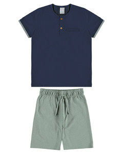 CONJUNTO INFANTIL MENINO BOLSO PEITORAL EM MOLETINHO MALWEE KIDS