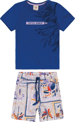 Conjunto Menino Tropical Moment Em Algodão E Moletinho Leve Carinhoso