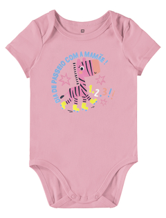 BODY BEBÊ ESTAMPADO EM ALGODÃO MALWEE KIDS ROSA