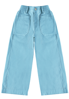 CALÇA INFANTIL MENINA PANTALONA EM SARJA COM ELASTANO MALWEE KIDS AZUL