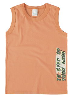 Camiseta Infantil Masculina Regata Estampada Malwee Kids Laranja