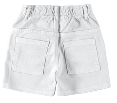 SHORTS INFANTIL MENINA COM FAIXA EM SARJA COM ELASTANO MALWEE KIDS BRANCO - comprar online