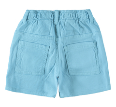 SHORTS INFANTIL MENINA COM FAIXA EM SARJA COM ELASTANO MALWEE KIDS AZUL - comprar online