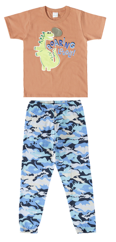 PIJAMA INFANTIL MENINO ESTAMPADO EM ALGODÃO MALWEE KIDS