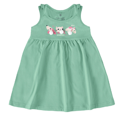 VESTIDO INFANTIL ESTAMPADO DECOTE REDONDO EM ALGODÃO MALWEE KIDS - comprar online