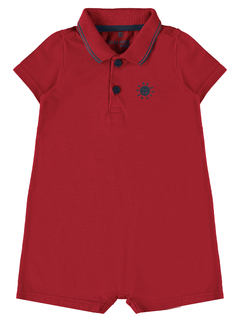 MACACÃO INFANTIL MENINO BÁSICO EM MEIA MALHA MALWEE KIDS VERMELHO