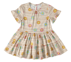 VESTIDO INFANTIL ESTAMPADO EM VISCOSE MALWEE KIDS