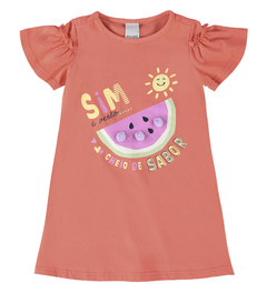 VESTIDO INFANTIL ESTAMPA MELÂNCIA EM ALGODÃO MALWEE KIDS