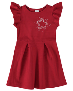 VESTIDO INFANTIL ESTAMPA ESTRELA EM ALGODÃO MALWEE KIDS - comprar online
