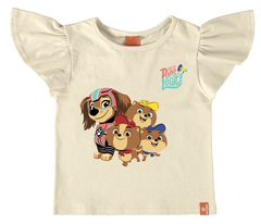 BLUSA INFANTIL MENINA DEFENDERS OF ADVENTURE CITY MALWEE KIDS OFF WHITE