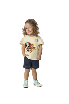 BLUSA INFANTIL MENINA DEFENDERS OF ADVENTURE CITY MALWEE KIDS OFF WHITE - comprar online