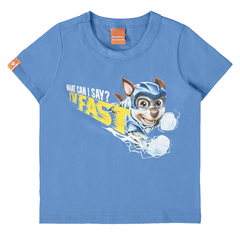 CAMISETA INFANTIL MENINO PATRULHA CANINA® CHASE MALWEE KIDS AZUL