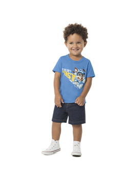 CAMISETA INFANTIL MENINO PATRULHA CANINA® CHASE MALWEE KIDS AZUL - comprar online