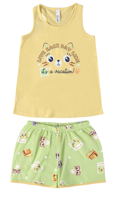 PIJAMA INFANTIL MENINA REGATA EM ALGODÃO MALWEE KIDS
