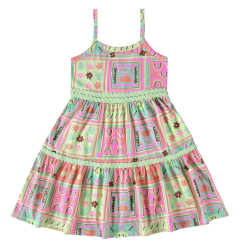 Vestido Marias em Linho Malwee Kids Verde