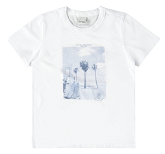 CAMISETA INFANTIL EM ALGODÃO MALWEE KIDS BRANCA