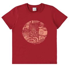CAMISETA INFANTIL SURF EM ALGODÃO MALWEE KIDS VERMELHO