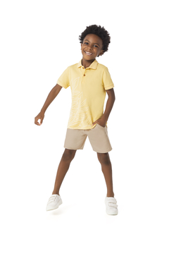 CAMISA POLO INFANTIL MENINO EM PIQUÊ STRETCH MALWEE KIDS AMARELO - comprar online