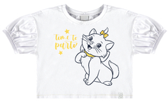 BLUSA INFANTIL MENINA MALHA ALGODÃO MANGA BUFANTE MALWEE KIDS BRANCO - comprar online