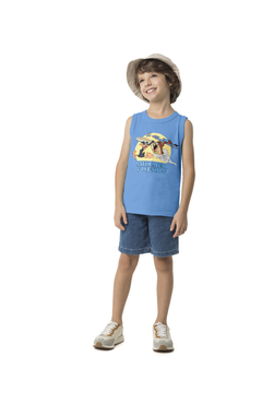 REGATA INFANTIL MENINA LOONEY TUNES® EM ALGODÃO MALWEE KIDS AZUL - comprar online