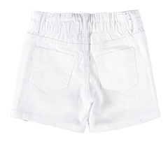 SHORTS INFANTIL MENINA COM FAIXA EM SARJA COM ELASTANO MALWEE KIDS BRANCO - comprar online