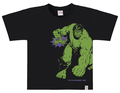 CAMISETA INFANTIL MENINO MANGA CURTA HULK AVENGERS® EM ALGODÃO MALWEE KIDS PRETO