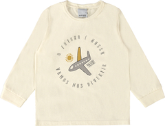 CAMISETA INFANTIL MENINO O EM ALGODÃO MALWEE KIDS OFF WHITE
