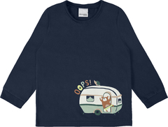 CAMISETA INFANTIL MENINO O EM ALGODÃO MALWEE KIDS AZUL ESCURO