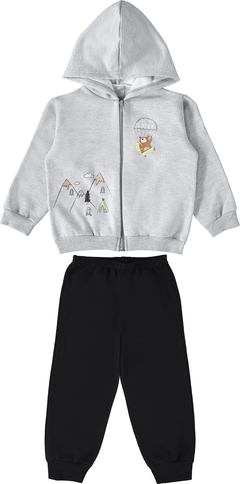 CONJUNTO INFANTIL UNISSEX JAQUETA ESTAMPADA EM MOLETOM MALWEE KIDS