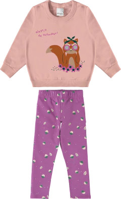 CONJUNTO INFANTIL MENINA EM MOLETOM MALWEE KIDS