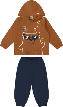CONJUNTO INFANTIL MENINO BLUSÃO DIVERTIDO! EM MOLETOM FLANELADO MALWEE KIDS