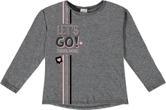 BLUSA INFANTIL MENINA MULLET EM ALGODÃO MALWEE KIDS CINZA