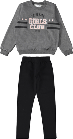 CONJUNTO INFANTIL MENINA BLUSÃO EM MOLETOM FLANELADO MALWEE KIDS