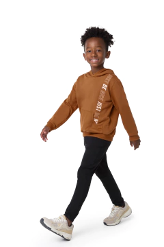 BLUSÃO INFANTIL MENINO JUST BE NICE EM MOLETOM FLANELADO MALWEE KIDS MARROM