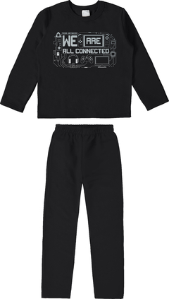 CONJUNTO INFANTIL MENINO BLUSÃO DIVERTIDO! EM MOLETOM FLANELADO MALWEE KIDS
