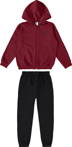 CONJUNTO INFANTIL MENINO JAQUETA ESTAMPA PEITORAL EM MOLETOM MALWEE KIDS
