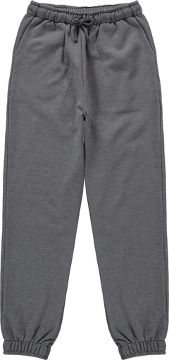 CALÇA JOGGER MENINA EM MOLETOM FLANELADO MALWEE KIDS CINZA